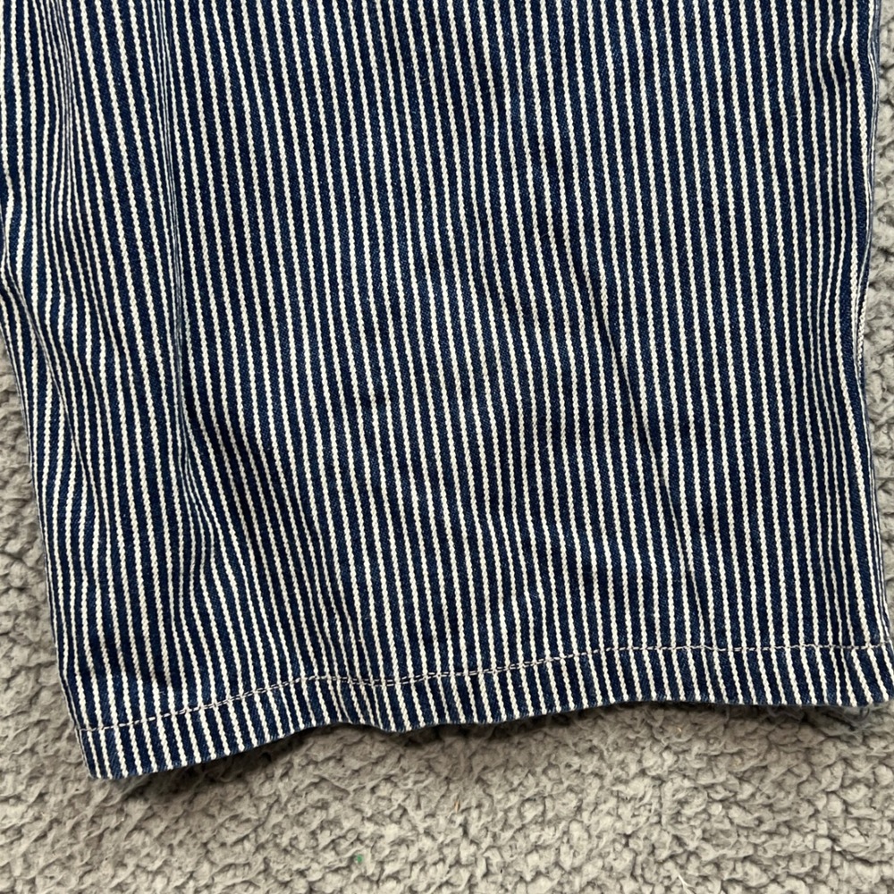 Key Hickory railroad Stripe Overalls Mens 42x28 (M: 42x23) Blue White Aristocrat - Picture 10 of 12